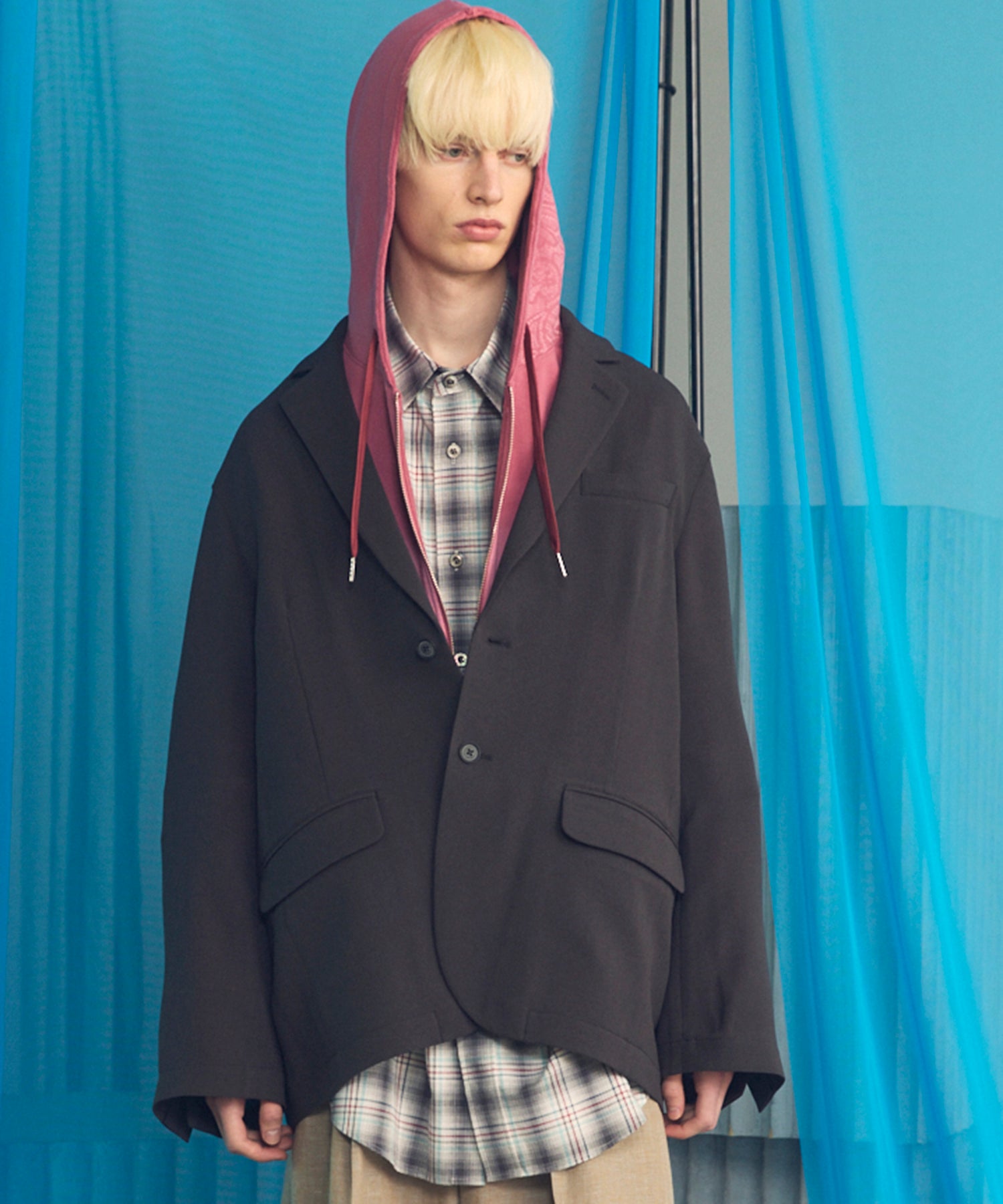 【26ss PRE-ORDER】Crispy Cross Calze Regular-Over 2b Tailored Jacket