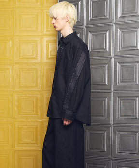 【26ss PRE-ORDER】Deep Front Neck Prime-Over Skipper Shirt