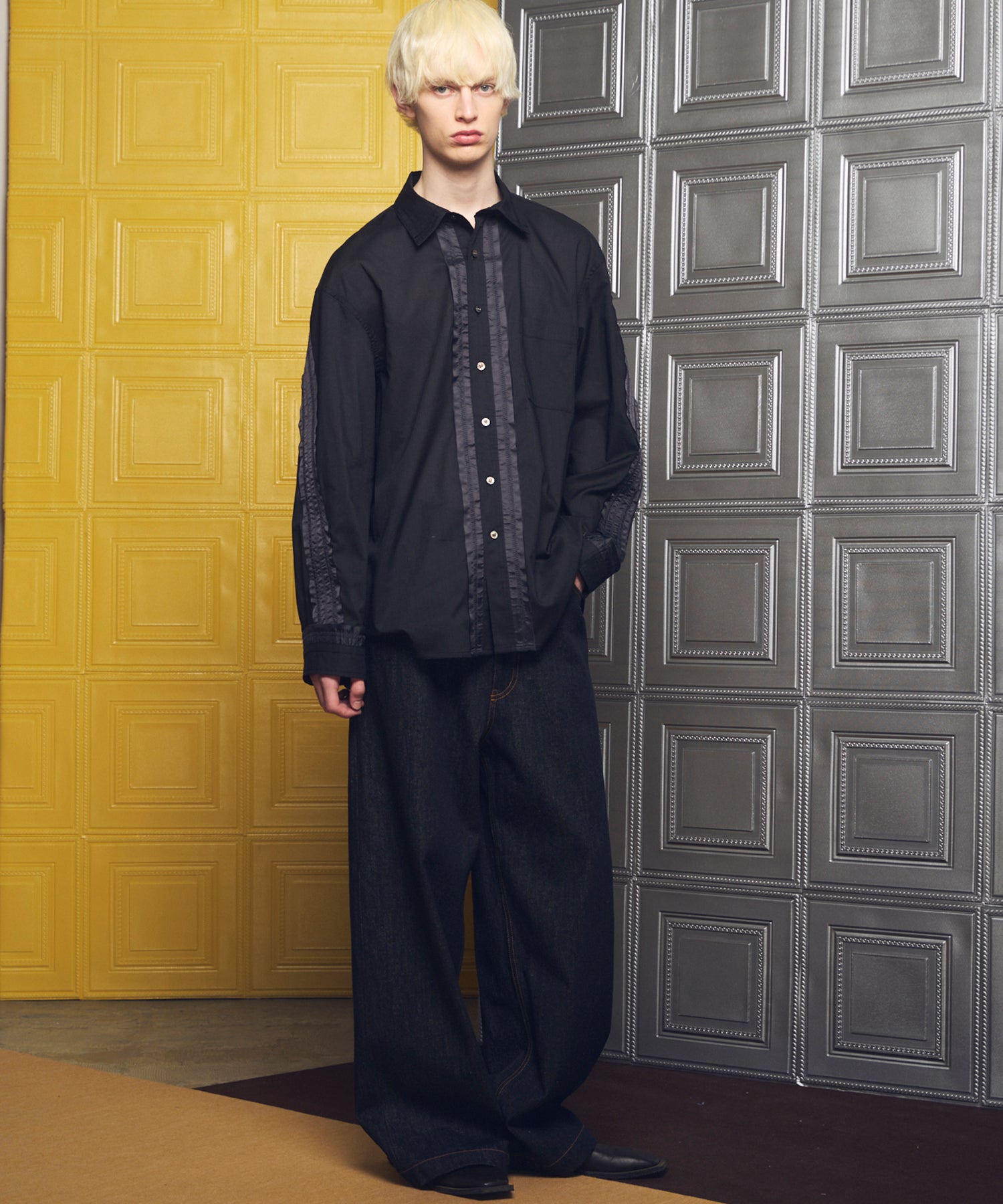 【26ss PRE-ORDER】Clear Trichotine Two-tuck Prime-Wide Slacks