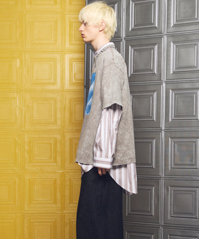 【26ss PRE-ORDER】Flower Patchwork Vintage Like Prime-Over Sweat Zip Hoodie