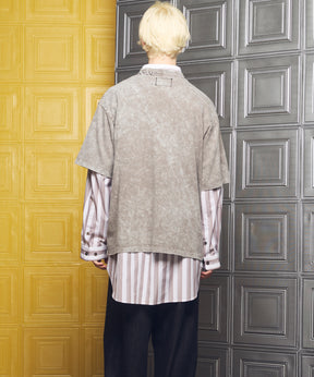 【26ss PRE-ORDER】Flower Patchwork Vintage Like Prime-Over Sweat Zip Hoodie