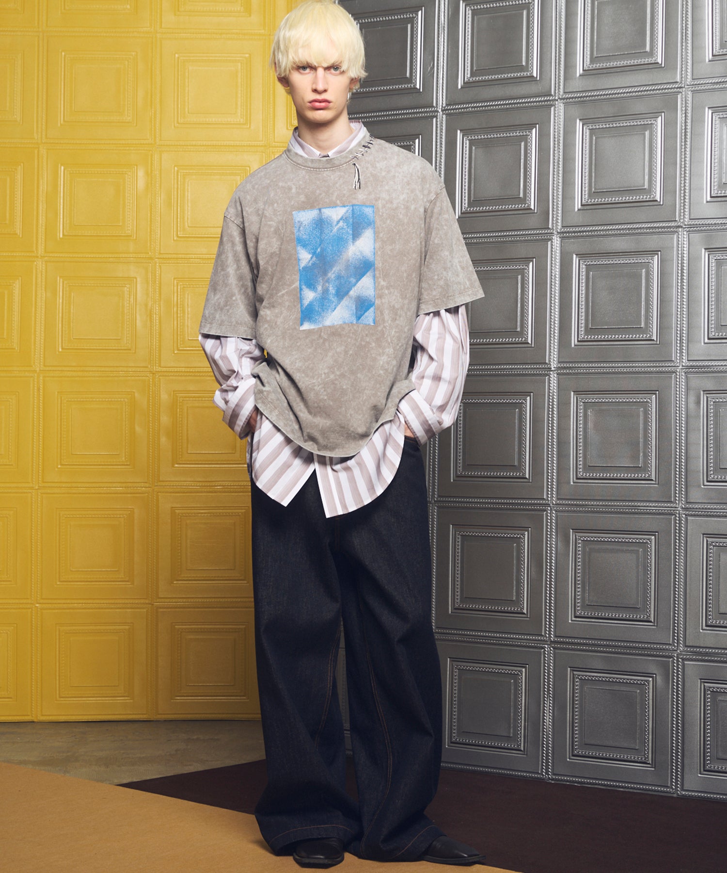 【26ss PRE-ORDER】Flower Patchwork Vintage Like Prime-Over Sweat Zip Hoodie