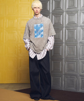 【26ss PRE-ORDER】Flower Patchwork Vintage Like Prime-Over Sweat Zip Hoodie