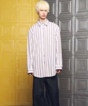 Italian Dead Stock Fabric Prime-Over Regular Collar Heavy-Weight Flannel Shirt Blouson