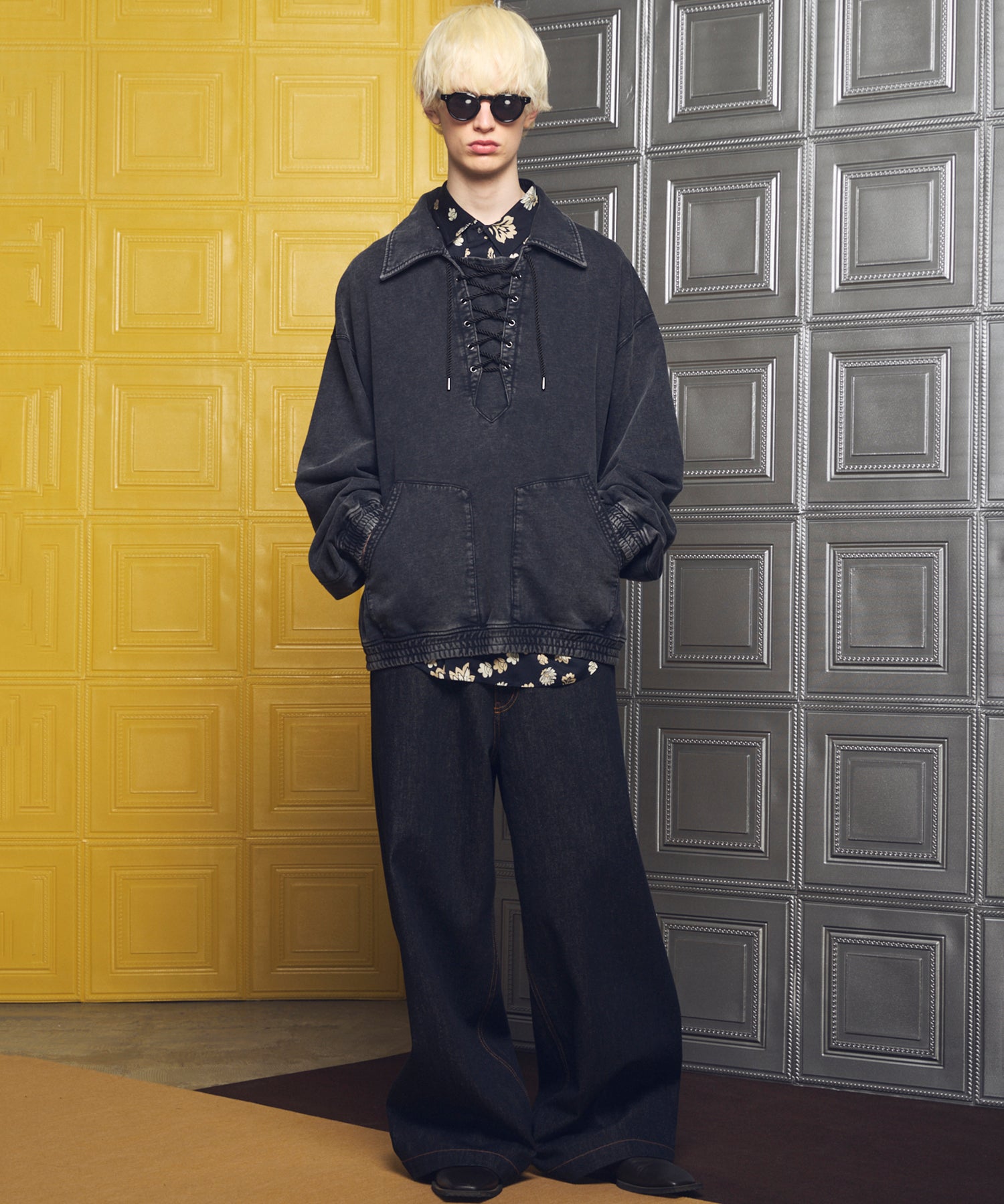 【26ss PRE-ORDER】Clear Trichotine Two-tuck Prime-Wide Slacks