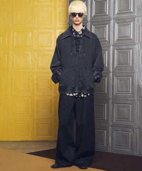 4 색 샹 브레이 세탁 가능한 양모 피크 라펠 더블 가슴 재킷