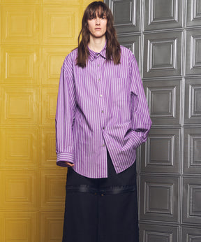 Italian Dead Stock Fabric Prime-Over Regular Collar Heavy-Weight Flannel Shirt Blouson