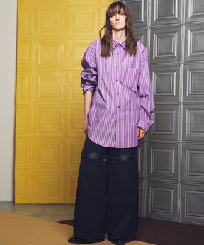 Italian Dead Stock Fabric Prime-Over Regular Collar Heavy-Weight Flannel Shirt Blouson