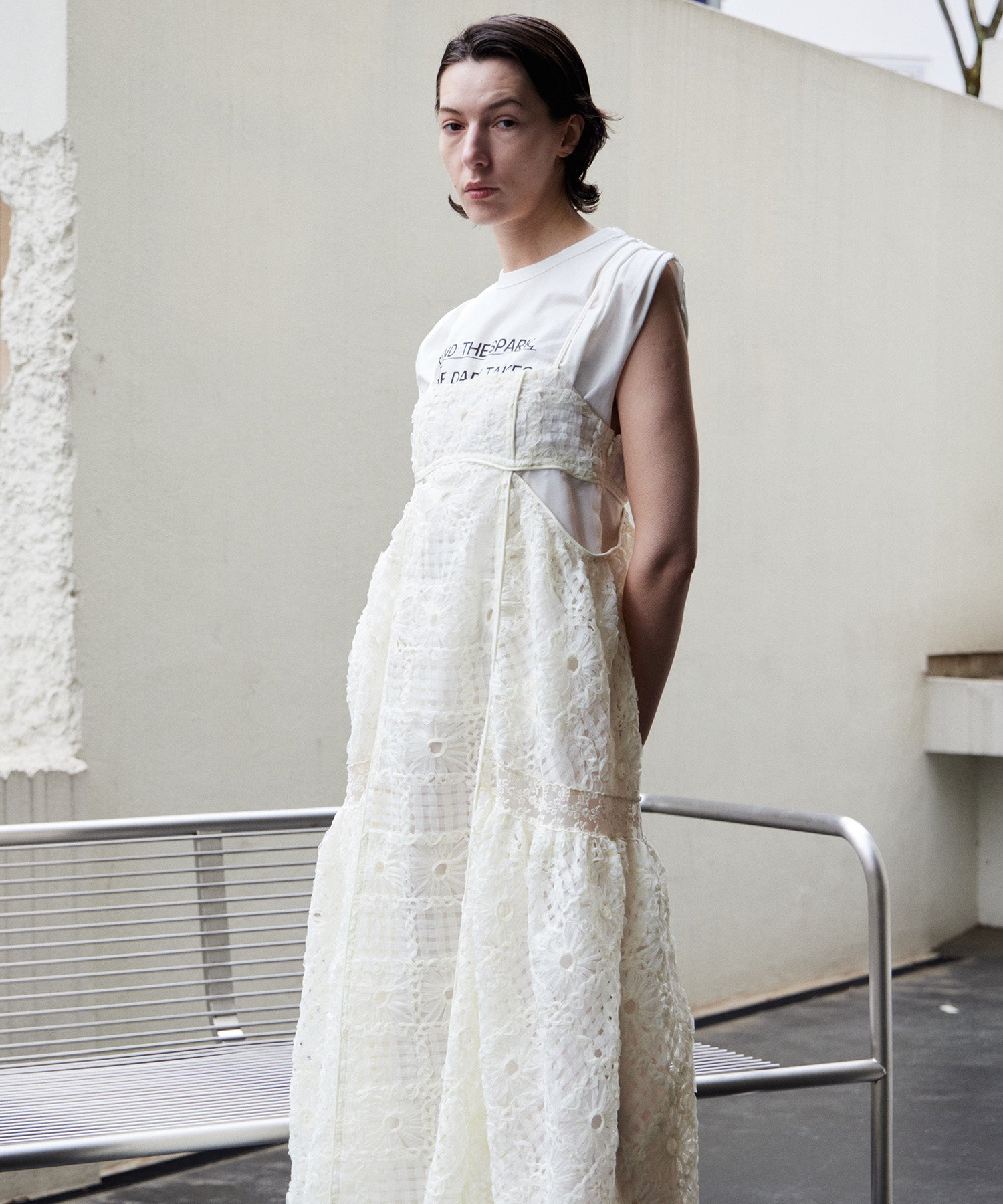 美品！MaisonSpecial ティアードキャミワンピース 24時間以内発送 2026Summer PRE-ORDER】Embroidered Tiered Cami Dress