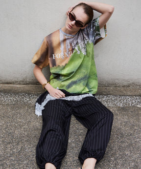 Fabric Photo Over T-Shirt