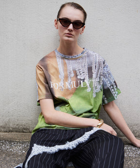 Fabric Photo Over T-Shirt