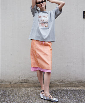 Sheer Layered Color Skirt