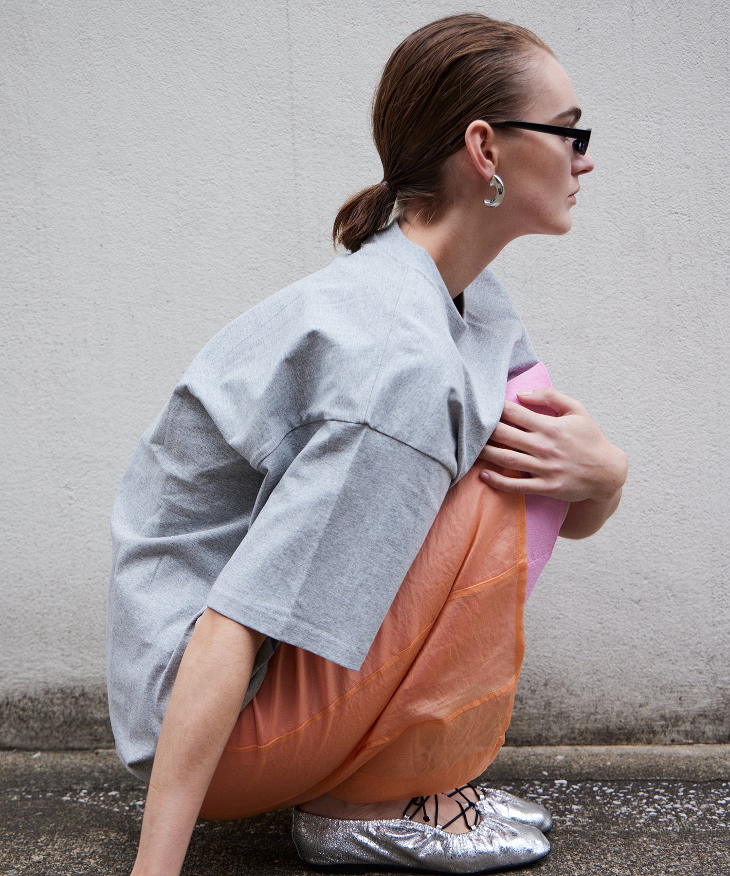Sheer Layered Color Skirt