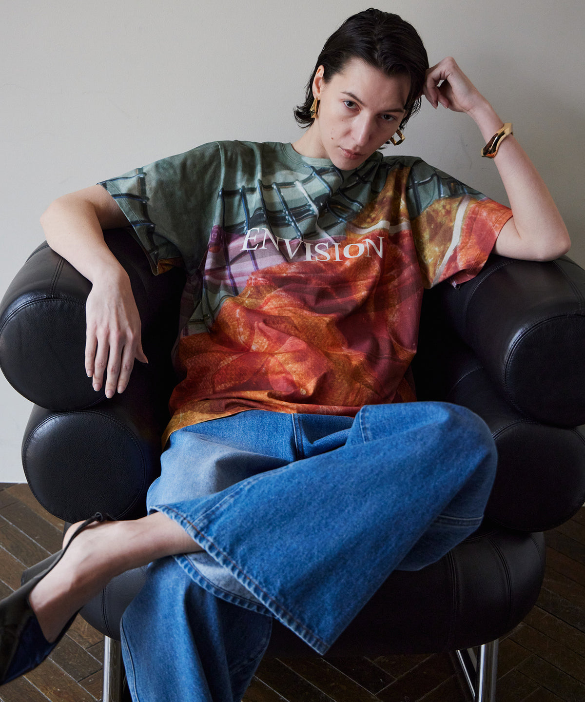 Fabric Photo Over T-Shirt