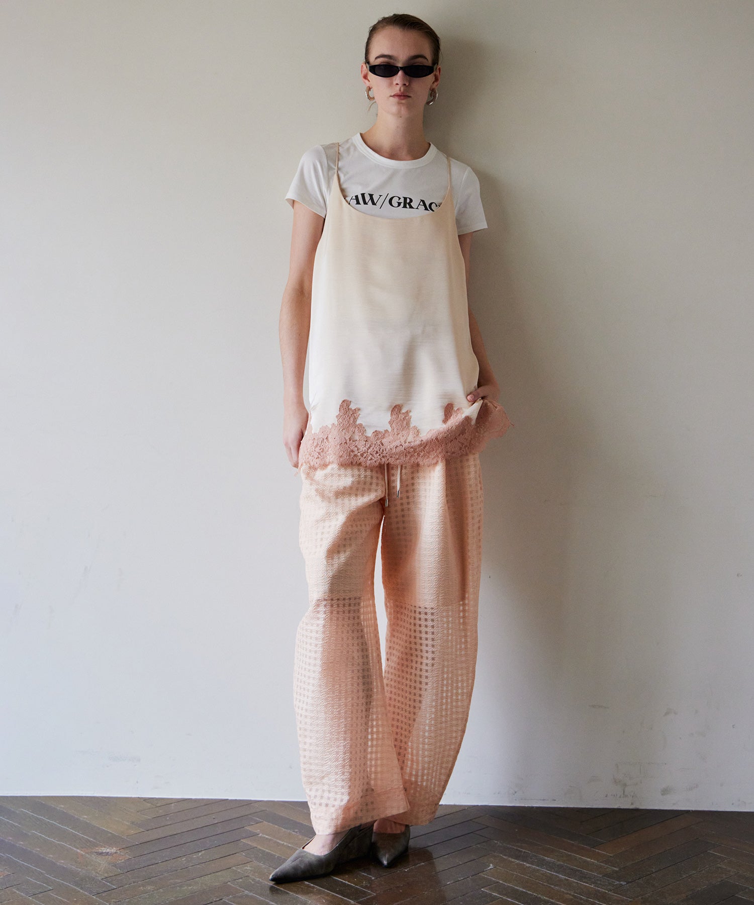 【2026Summer PRE-ORDER】Sheer Check Easy Pants