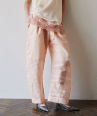 Sheer Check Easy Pants