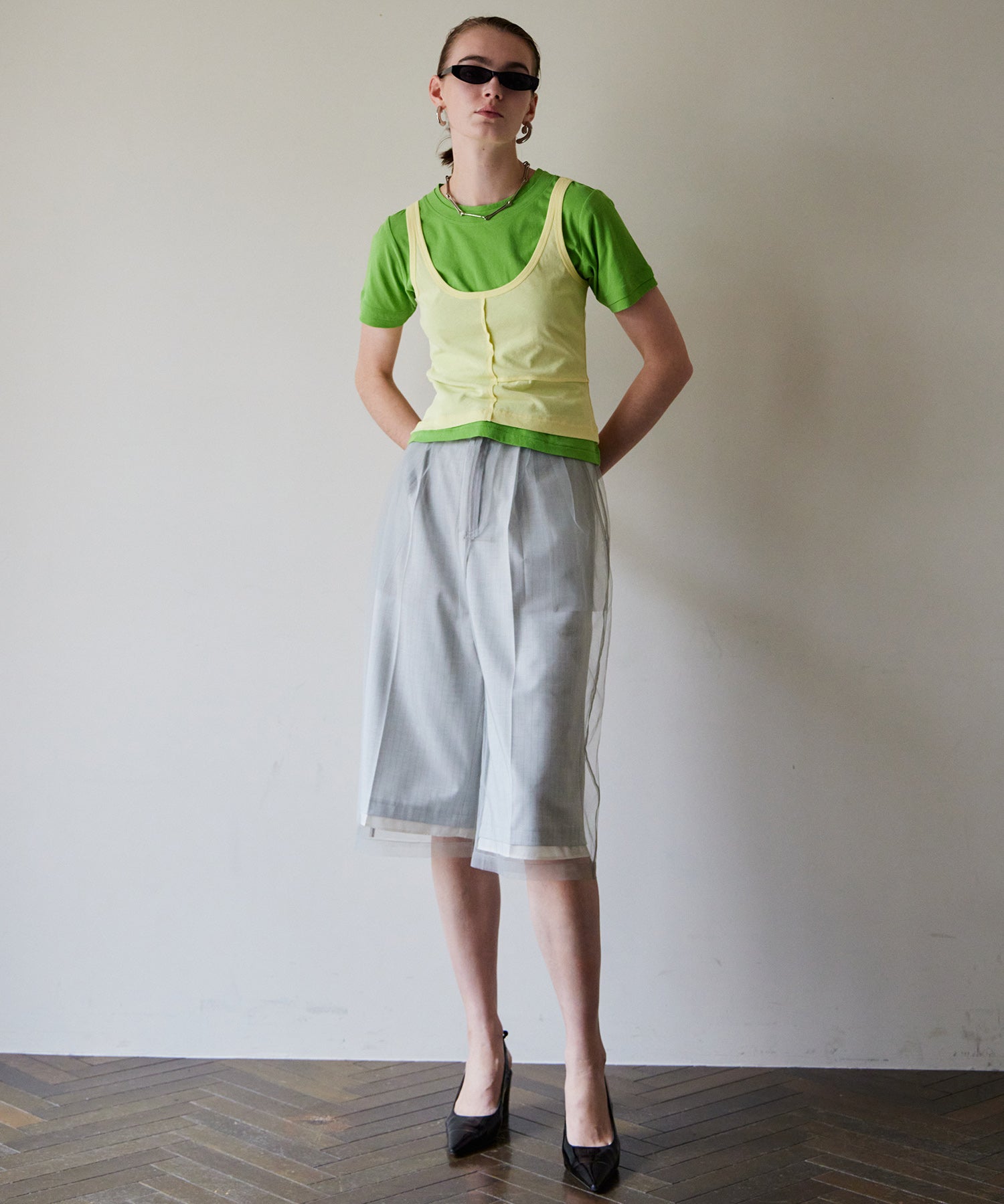 【2026Summer PRE-ORDER】Tulle Layered Midi Pants