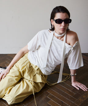Tie Detail 2WAY Twist T-Shirt