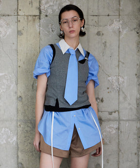 [2026Summer PRE-ORDER] Half-Sleeve Over Tie Shirt