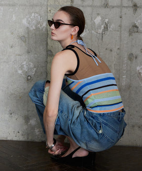Border American Sleeve Knit Tank