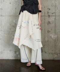 Asymmetrical Wrap Print Skirt