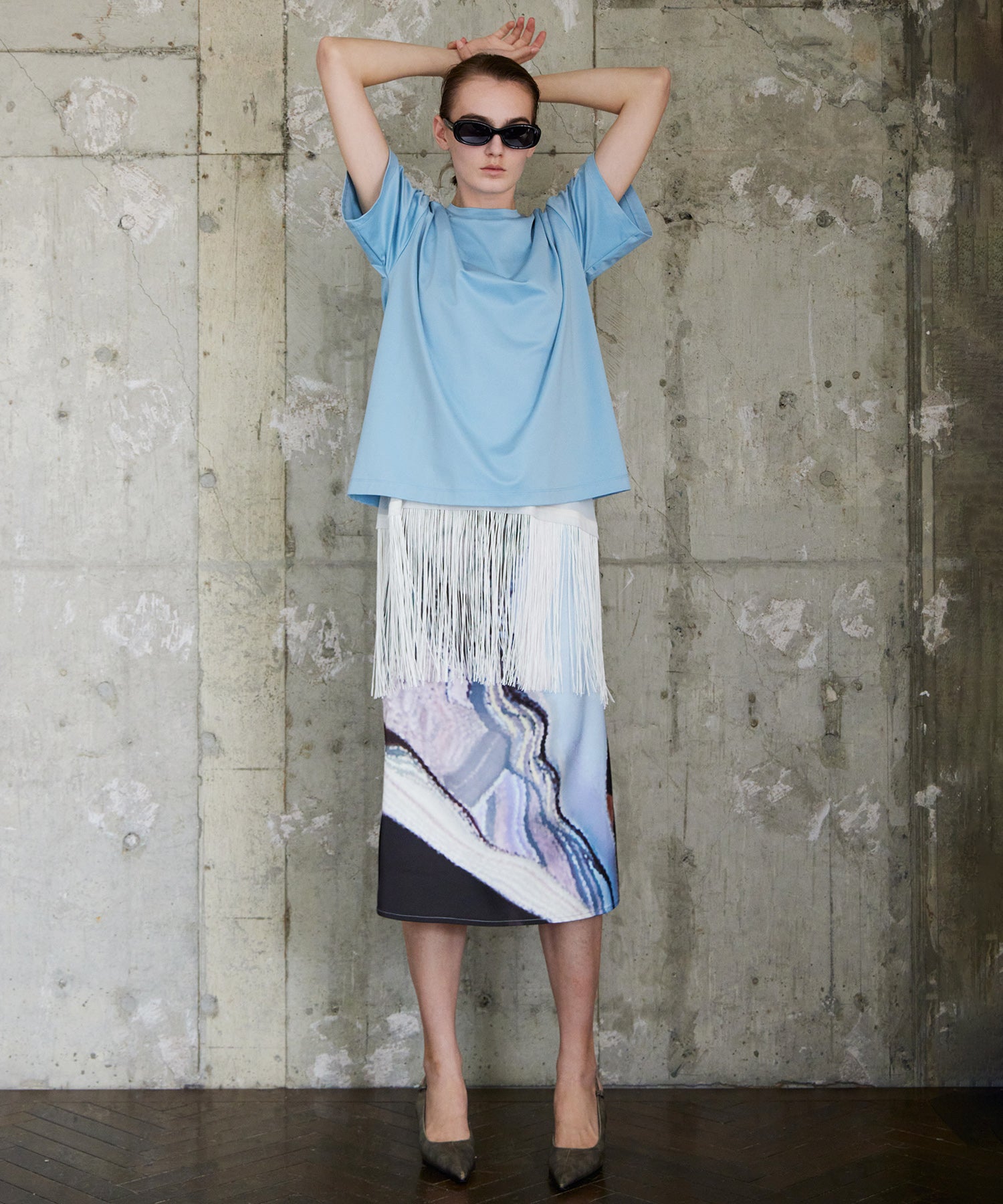 PRE-ORDER】Book Wave 2WAY High-Slit Skirt