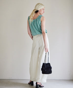 Rose Motif Drawstring Bag