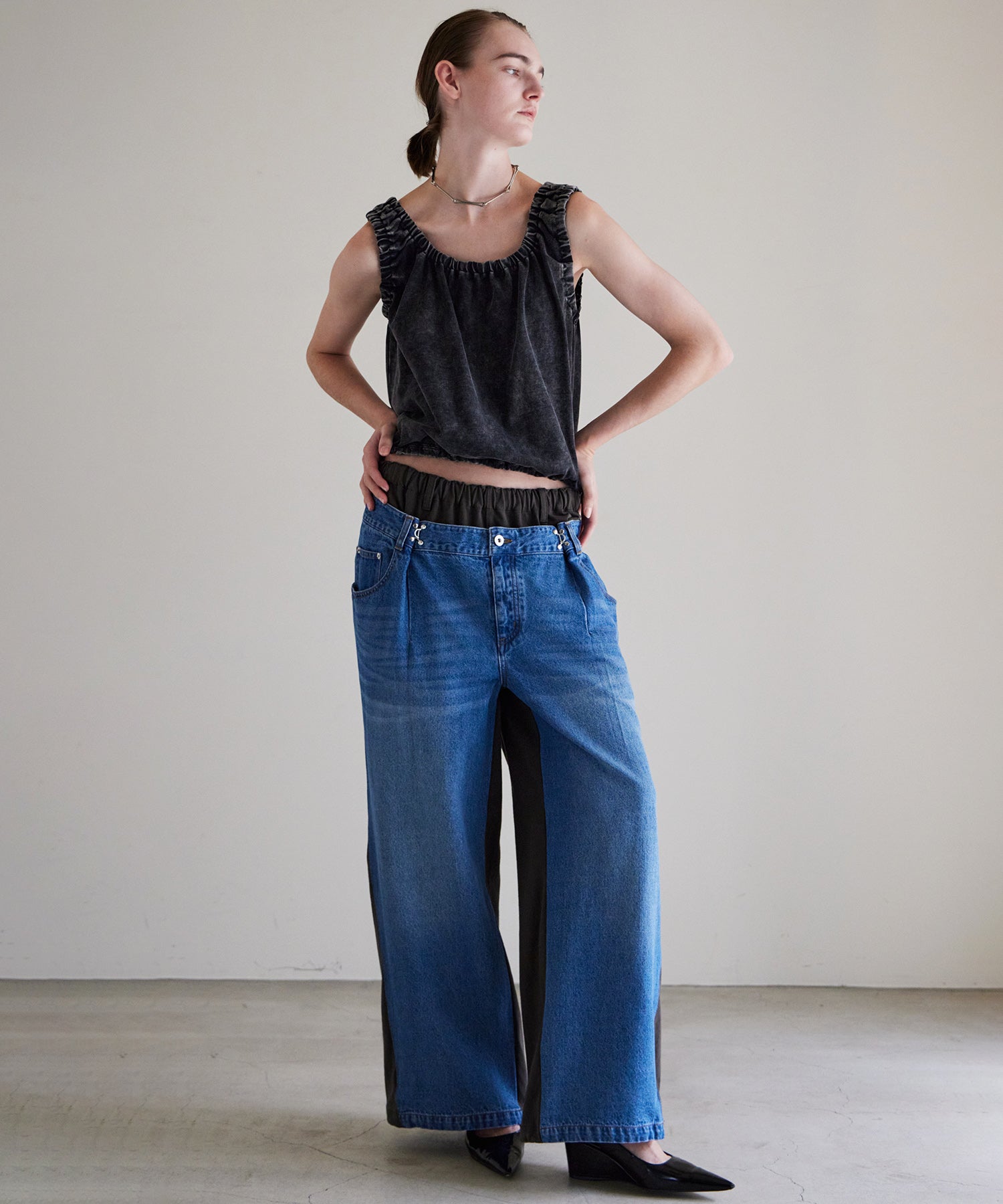 【2026Summer PRE-ORDER】2WAY Back French Terry Denim Pants