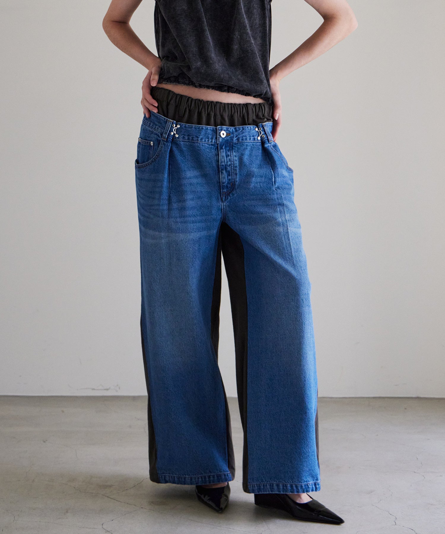 【2026Summer PRE-ORDER】2WAY Back French Terry Denim Pants