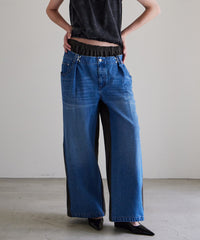 2WAY Back French Terry  Denim Pants