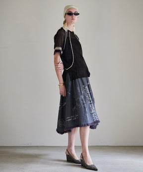 [2026Summer PRE-ORDER] Asymmetrical Wrap Print Skirt