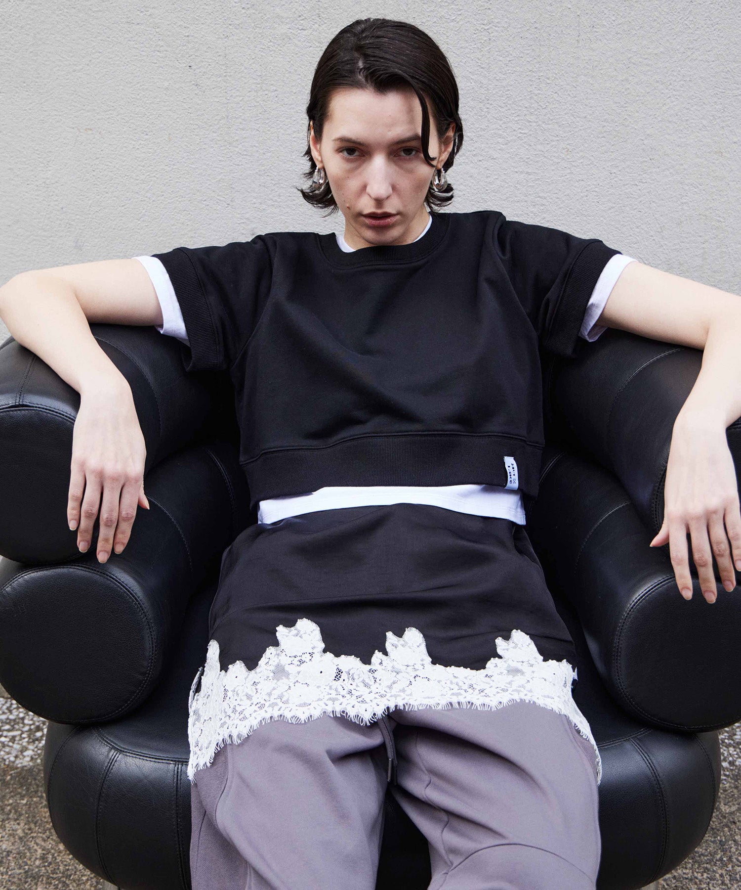 トップス MAISON SPECIAL Pinstripe Lace Camisole MAISON SPECIAL（メゾンスペシャル）の「Pinstripe Lace Camisole/ピン