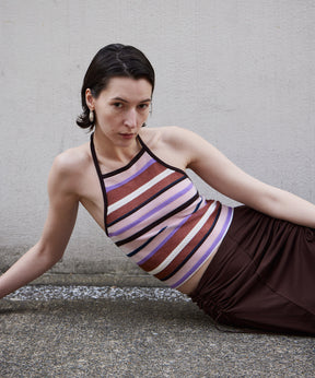Border American Sleeve Knit Tank