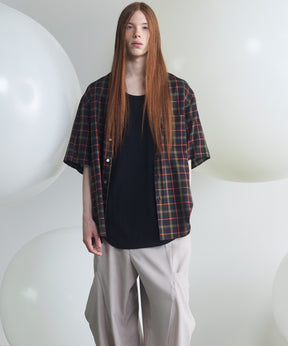 [Italian Dead Stock Fabric] Prime-Over Regular Collar Short Sleeve Shirt