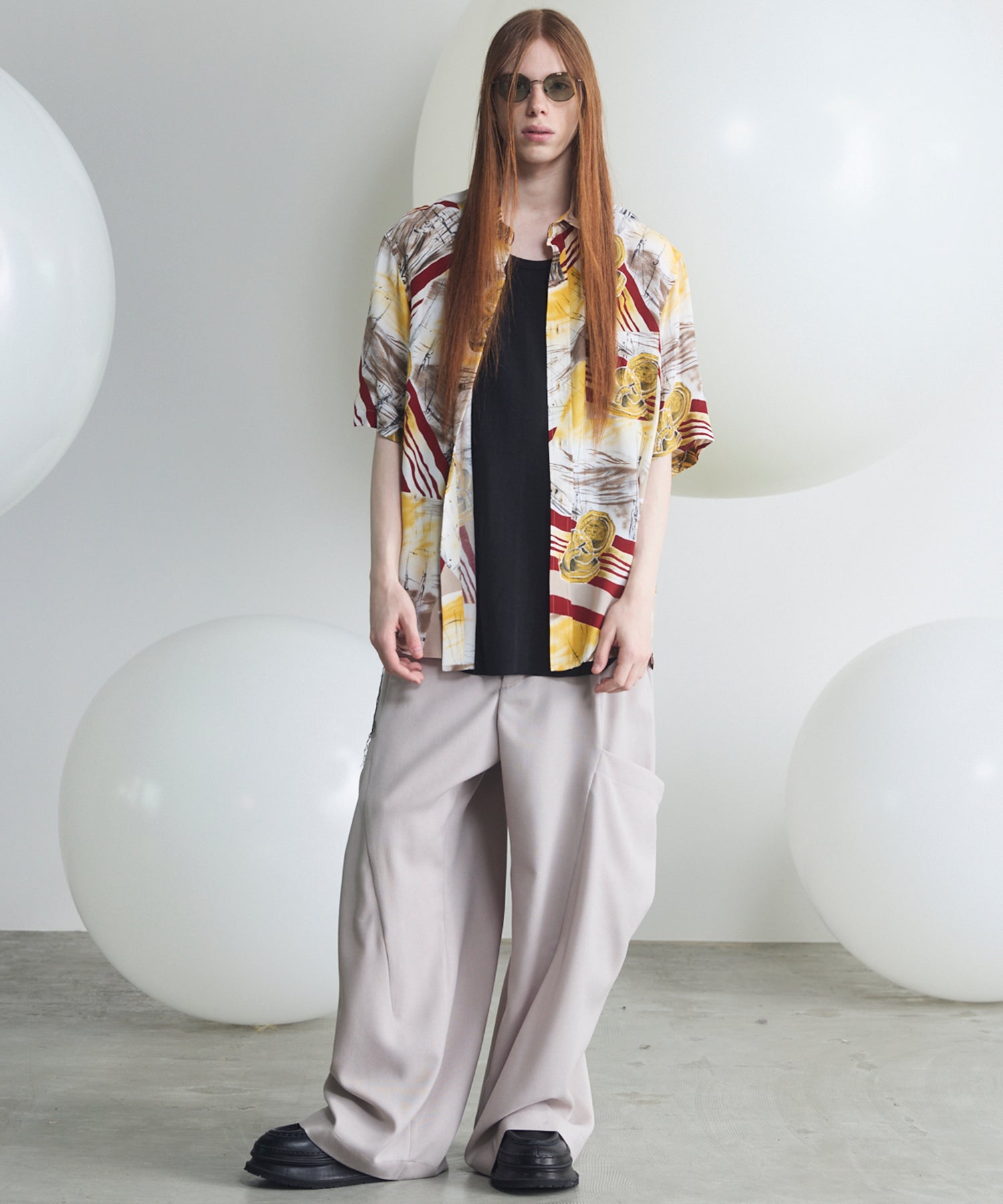 Linen Mix Slab Side Big Pocket Prime-Wide Pants