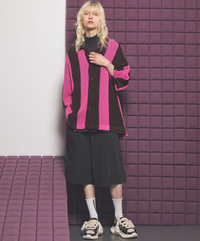 【26SS PRE-ORDER】Asymmetrical Front Zip High Neck Prime-Over High Neck Short Sleeve T-Shirt
