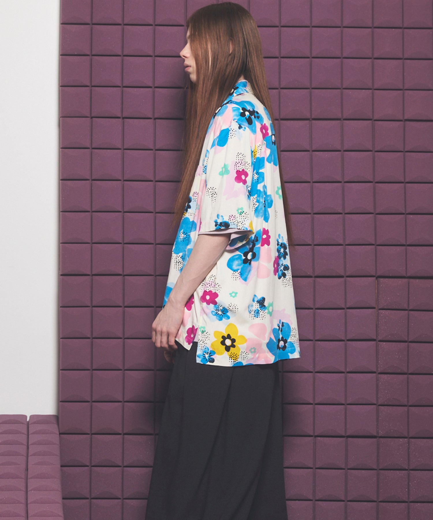 Italian Dead Stock Fabric Prime-Over Open Collar Various Patterns Short Sleeve Shirt
