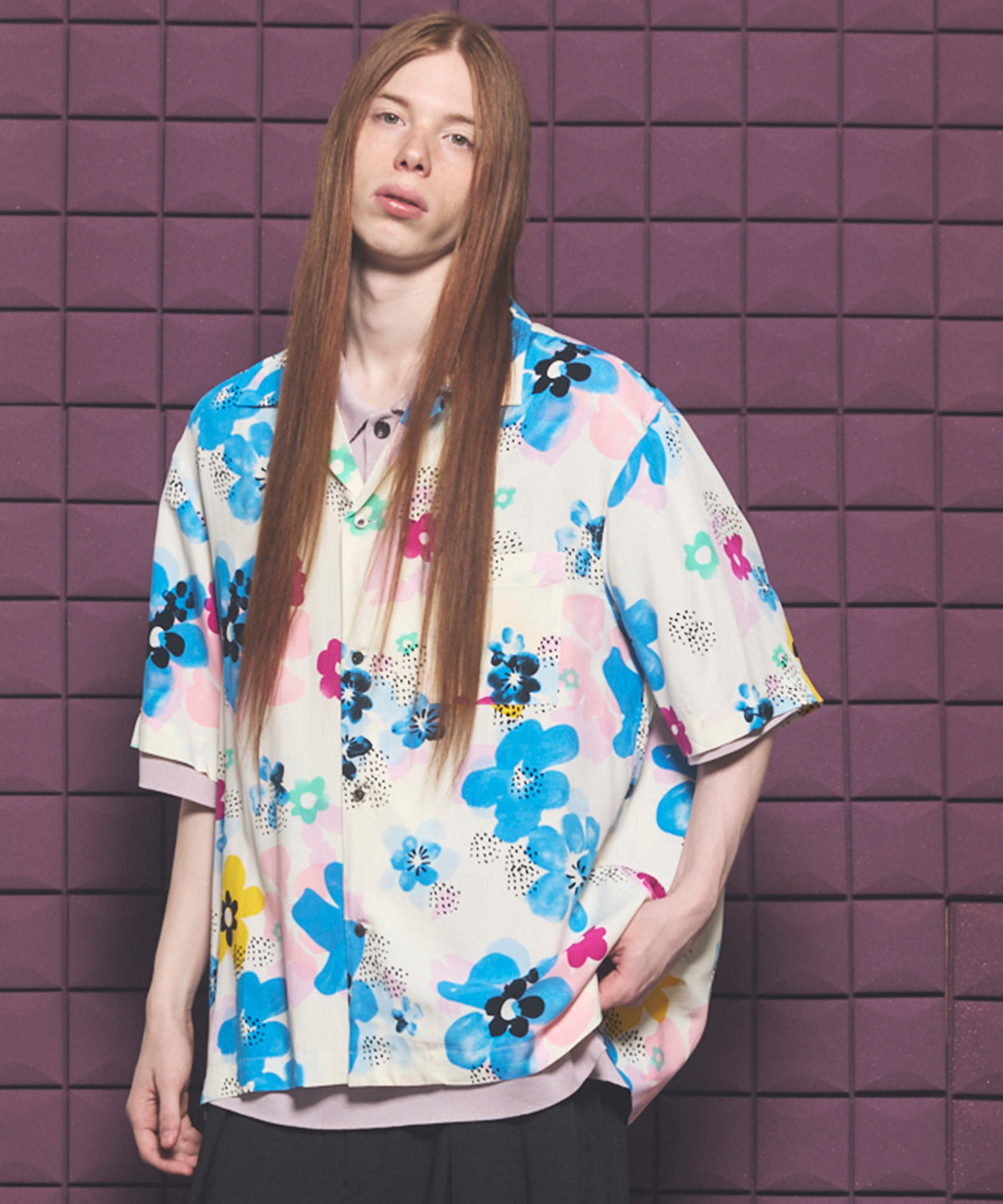 【26SS PRE-ORDER】【Italian Dead Stock Fabric】Prime-Over Open Collar Various Patterns Short Sleeve Shirt