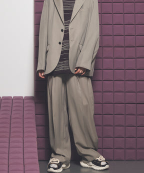 TW Worsted One-tuck Prime-Wide Tapered Slacks