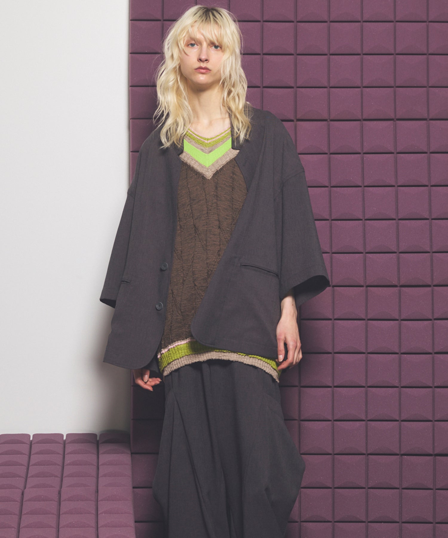 【26ss PRE-ORDER】Crispy Cross Calze Regular-Over 2b Tailored Jacket