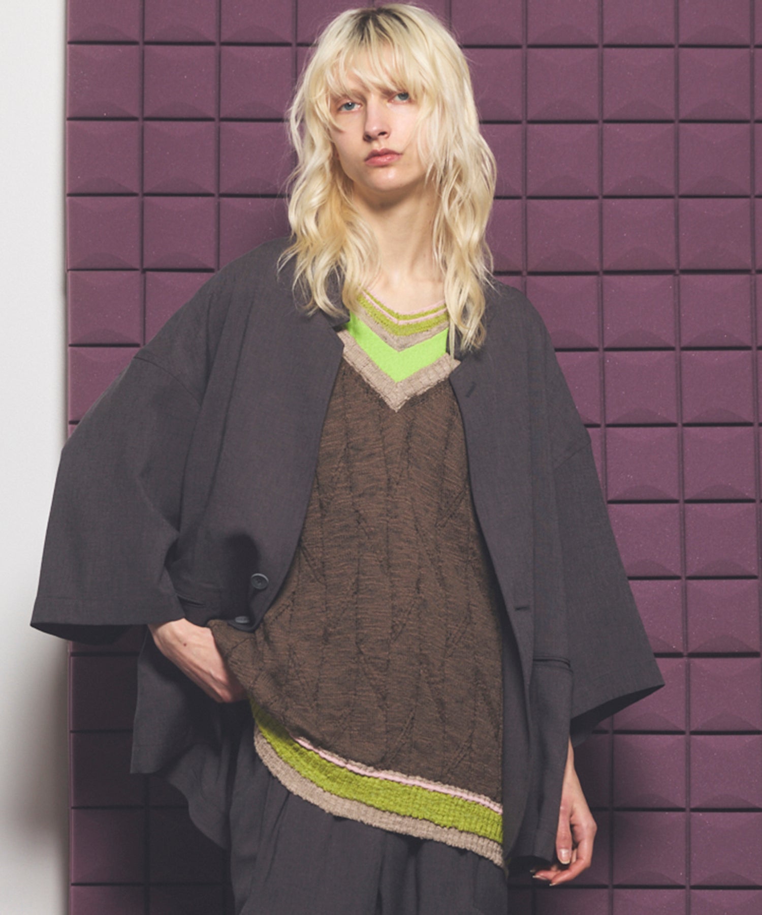 【26ss PRE-ORDER】Crispy Cross Calze Regular-Over 2b Tailored Jacket