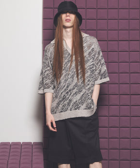 Cotton Bulky Acrylic Blend Prime-Over Gradation Dyeing Knit