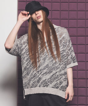 Cotton Bulky Acrylic Blend Prime-Over Gradation Dyeing Knit
