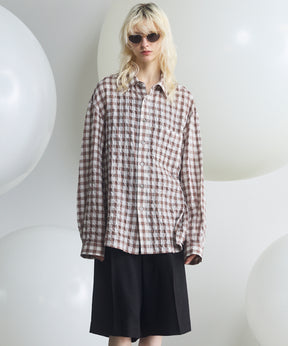 [Italian Dead Stock Fabric] Prime-Over Regular Collar Long Sleeve Shirt