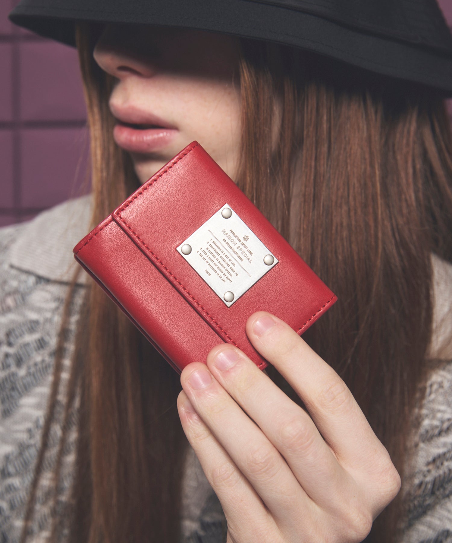 Metal Plate Trifold Wallet