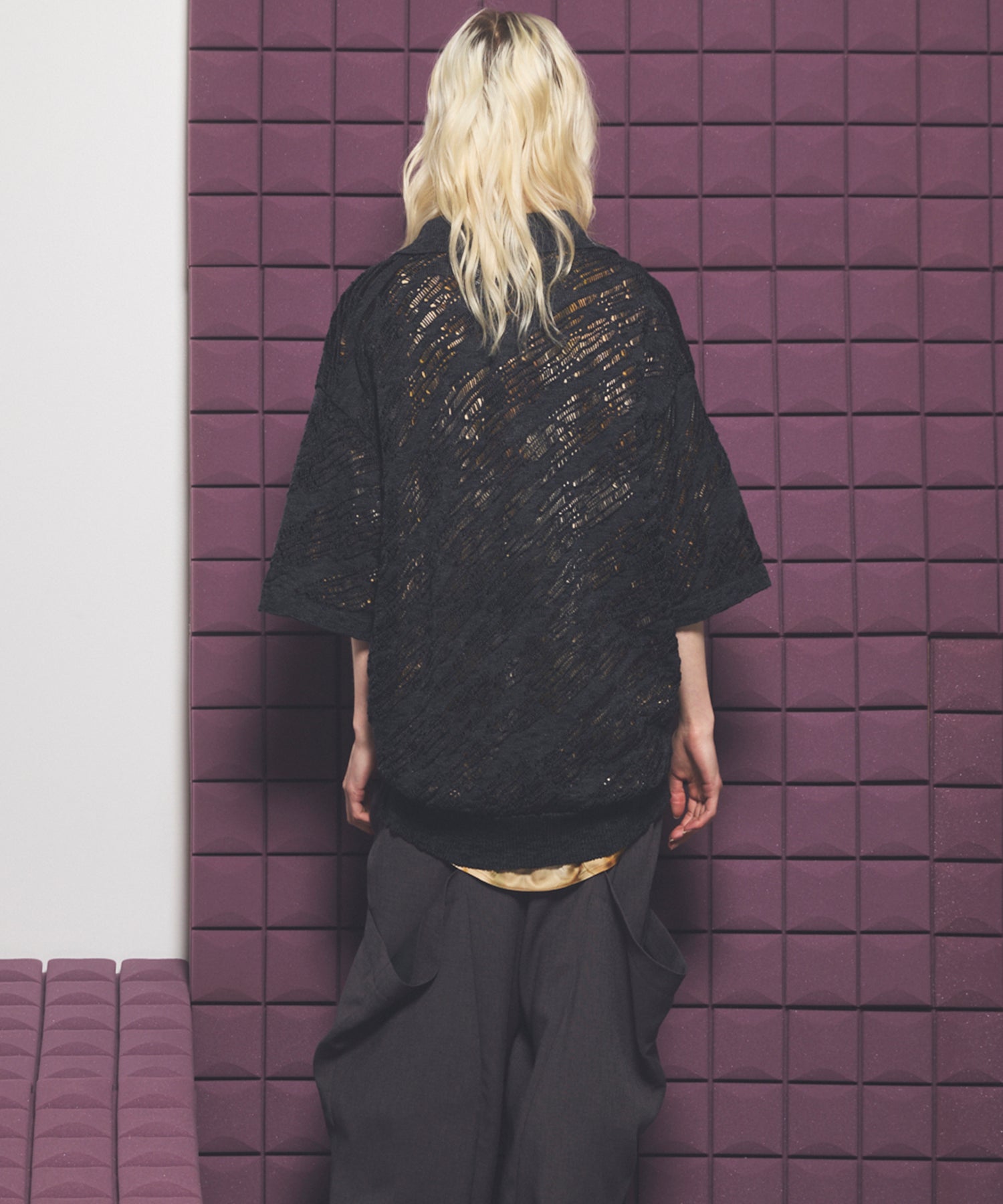 Cotton Bulky Acrylic Blend Prime-Over Gradation Dyeing Knit