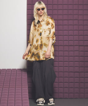 Linen Mix Slab Side Big Pocket Prime-Wide Pants