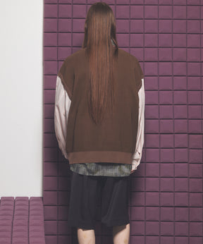 Shirt Docking Prime-Over V-neck Knit Pullover