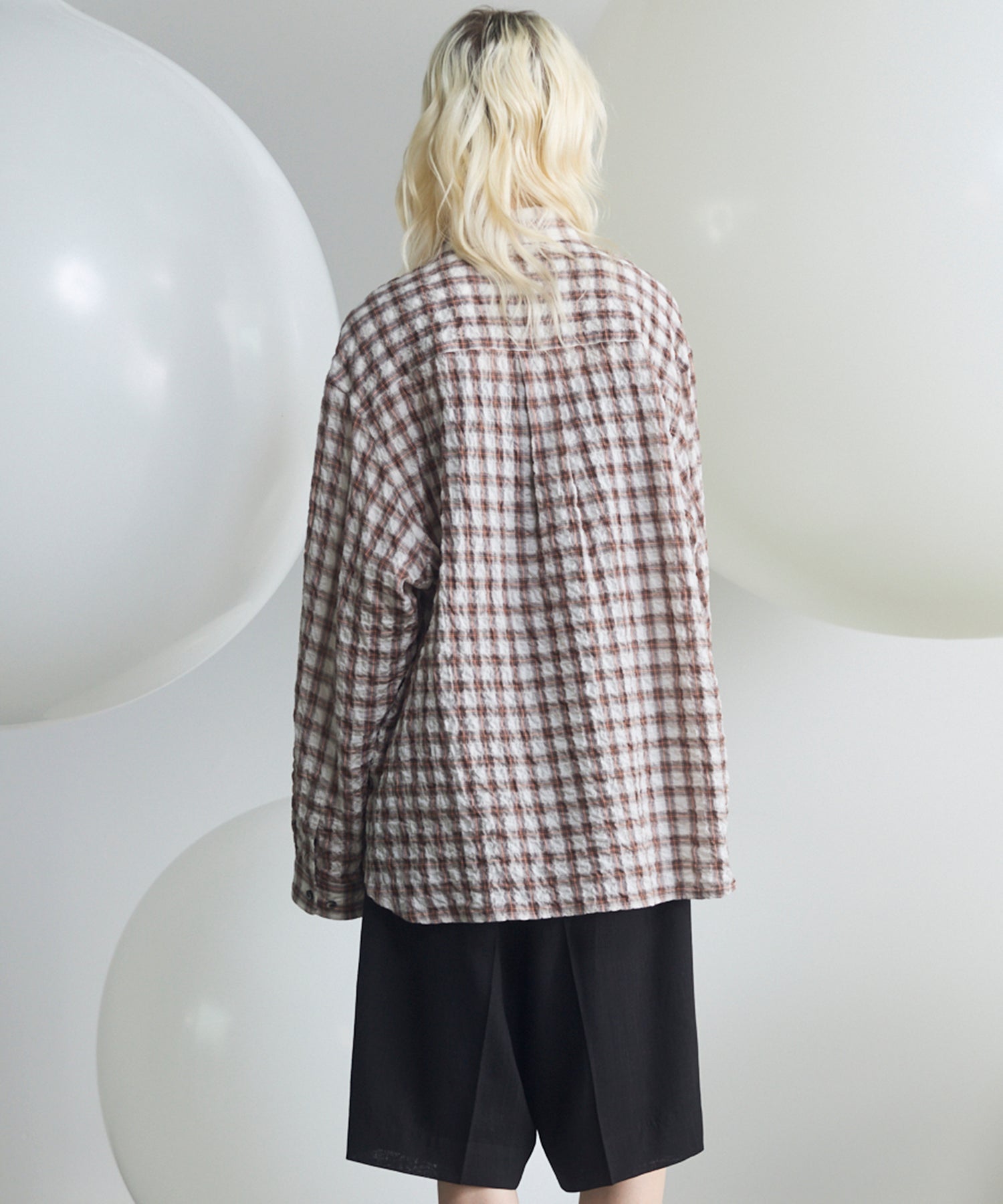 [Italian Dead Stock Fabric] Prime-Over Regular Collar Long Sleeve Shirt