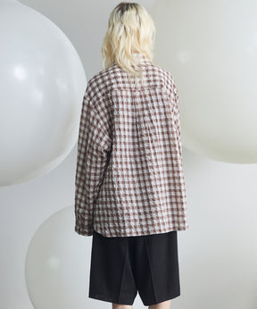 [Italian Dead Stock Fabric] Prime-Over Regular Collar Long Sleeve Shirt